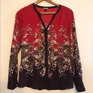 Dana Buchman Printed Blouse